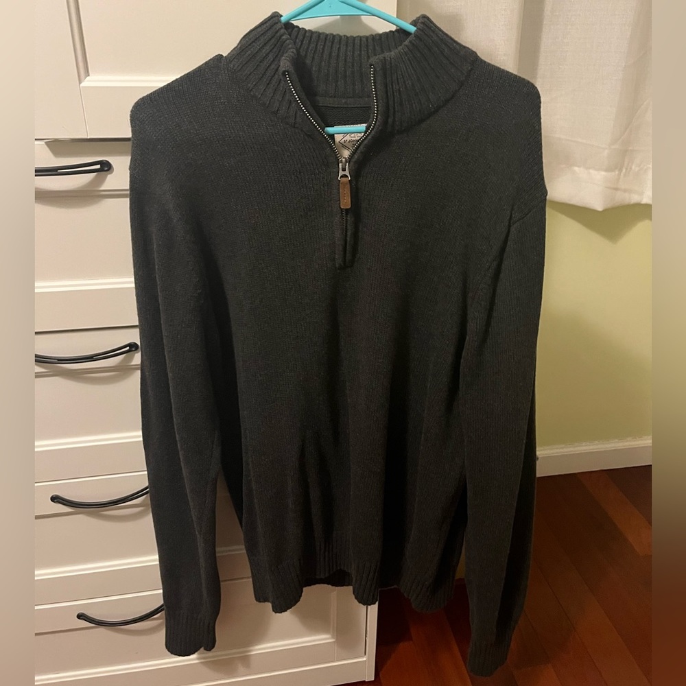 Comfy Oversized Dark Grey Quarter Zip